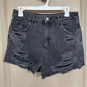 Topshop high wasted jean shorts